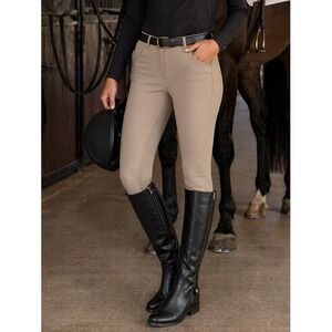 Frye Melissa Black Leather Riding Boots Buckle Back Zip Women's 6.5 B